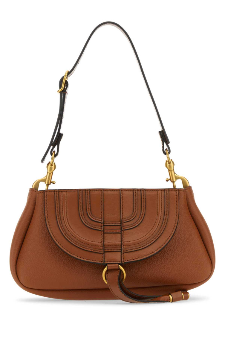 Chloé Brown Marcie Small Shoulder Bag In Brown