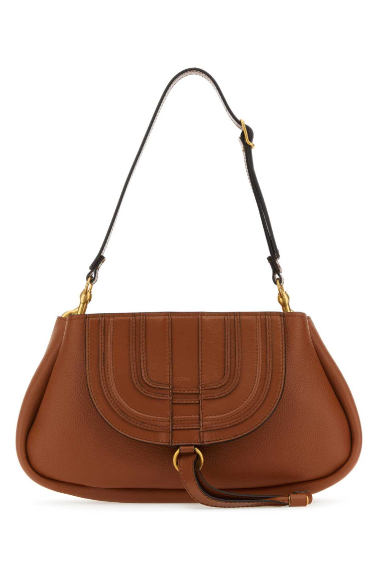 Shop Chloé Brown Marcie Shouder Bag