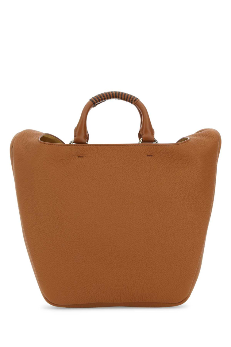 Chloé Brown Deia Tote Bag In Brown