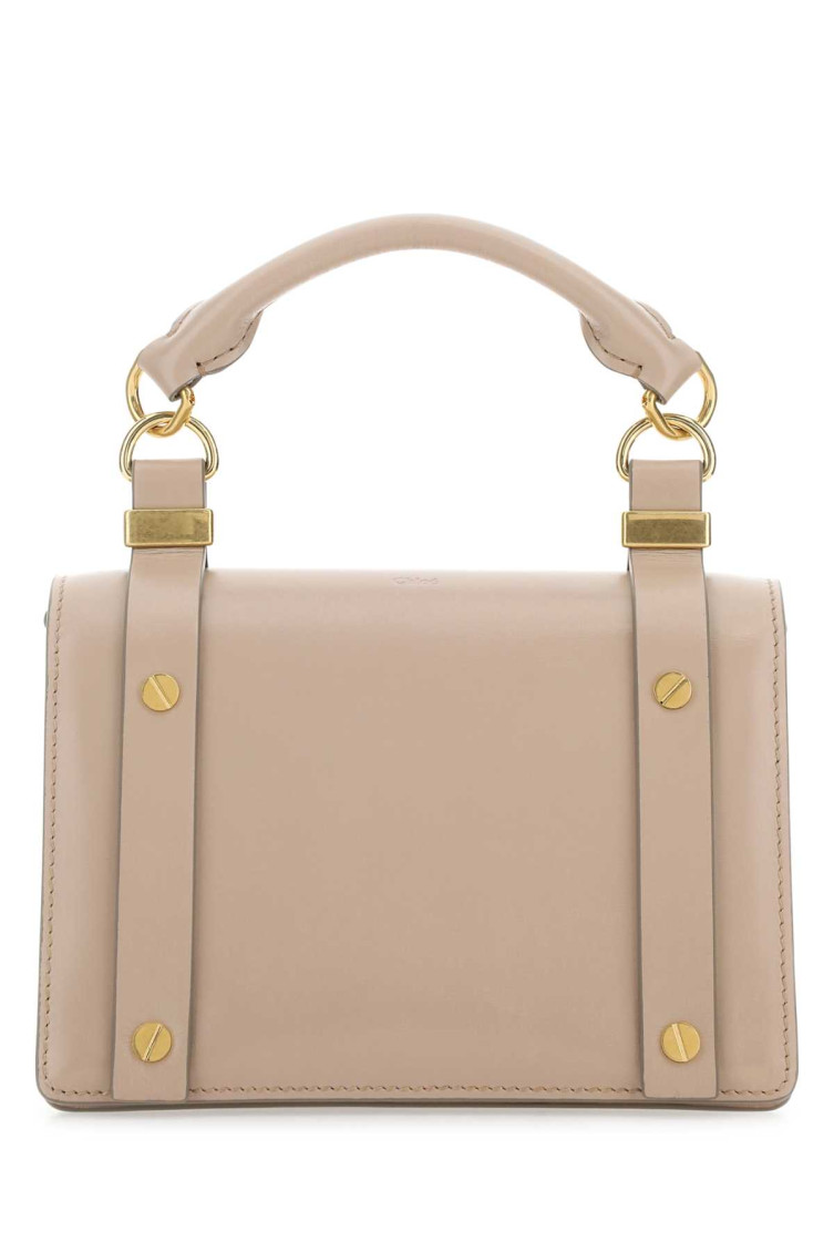 Shop Chloé Beige Ora Small Shoulder Bag