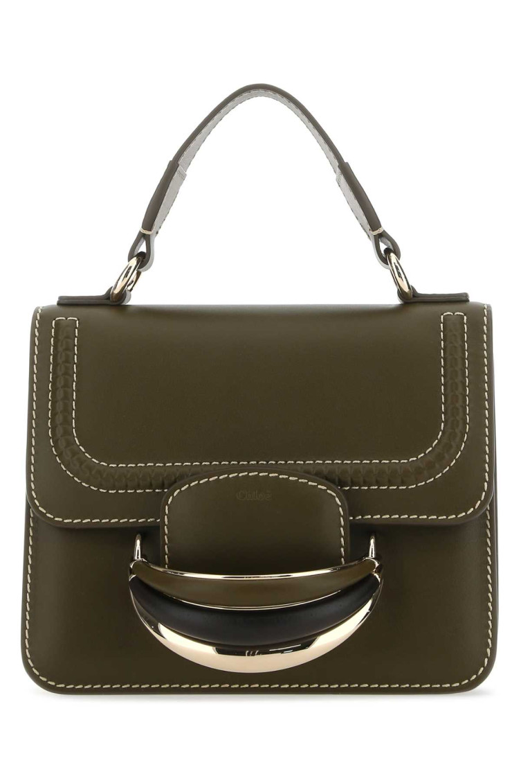 Shop Chloé Dark Green Kattie Small Crossbody Bag