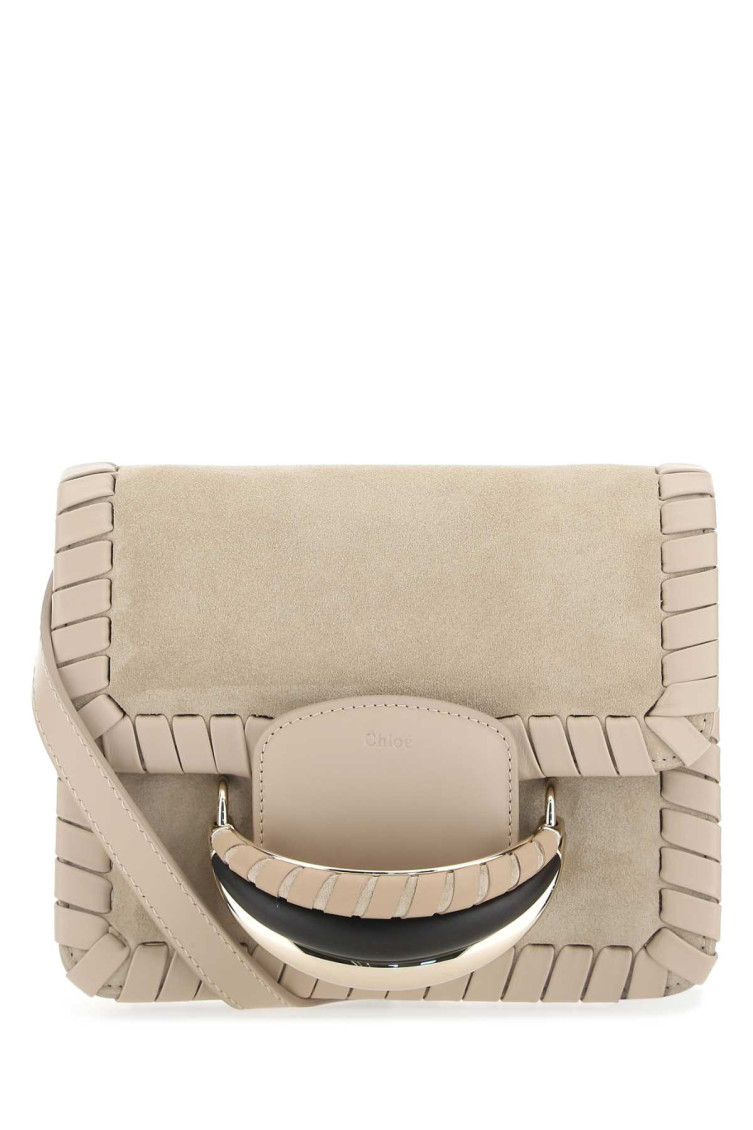 Chloé Chloe Sand Suede Kattie Clutch In Beige