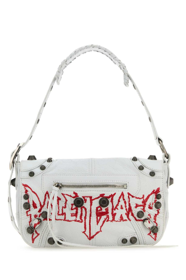 Balenciaga White Le Cagole Xs Diy Metal Shoulder Bag for Men