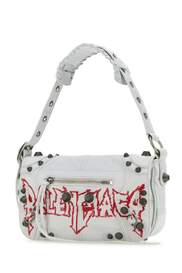 Balenciaga White Le Cagole XS DIY Metal shoulder Bag
