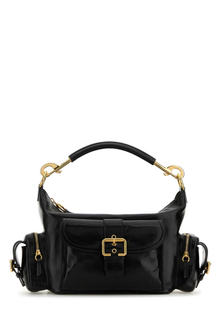 Chloé Chloè Shiny Leather Camera Bag In Black