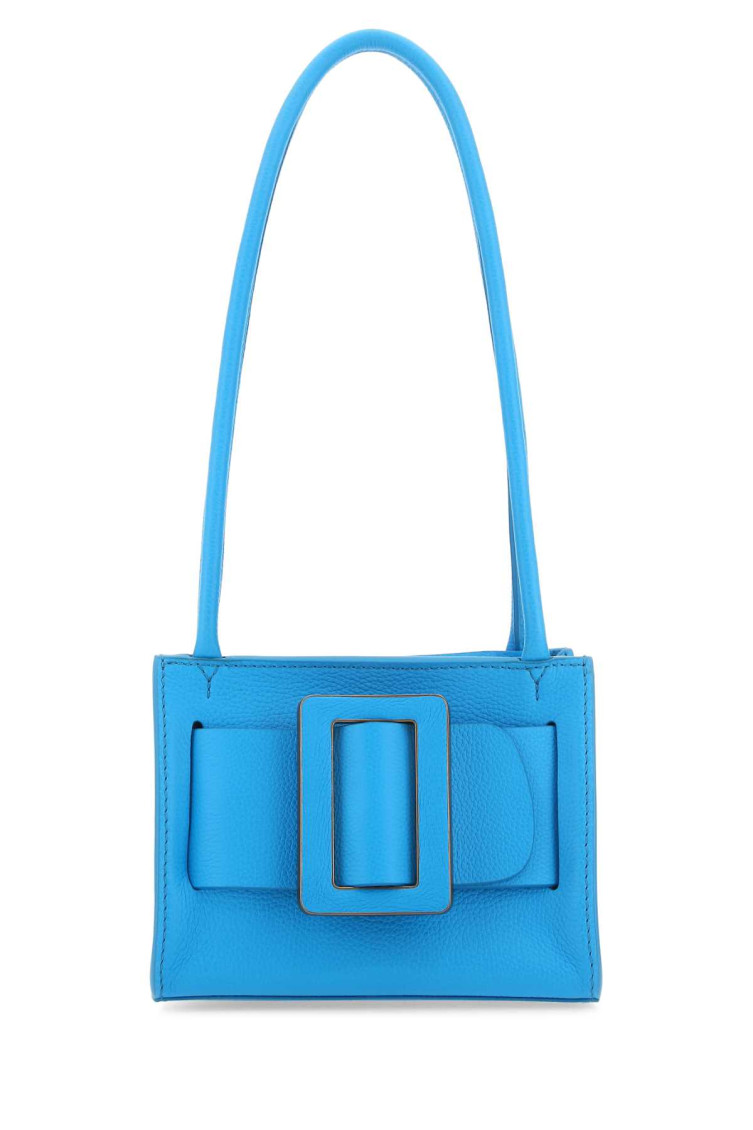Shop Boyy Light Blue Leather Bobby 18 Soft Shoulder Bag