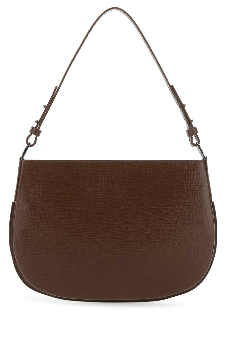 By Far Issa Leather Shoulder Bag In Burgundy