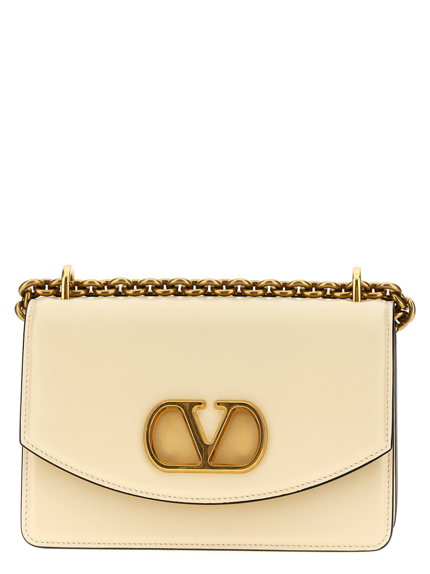 Valentino 'vain' Shoulder Bag Chain Strap In White