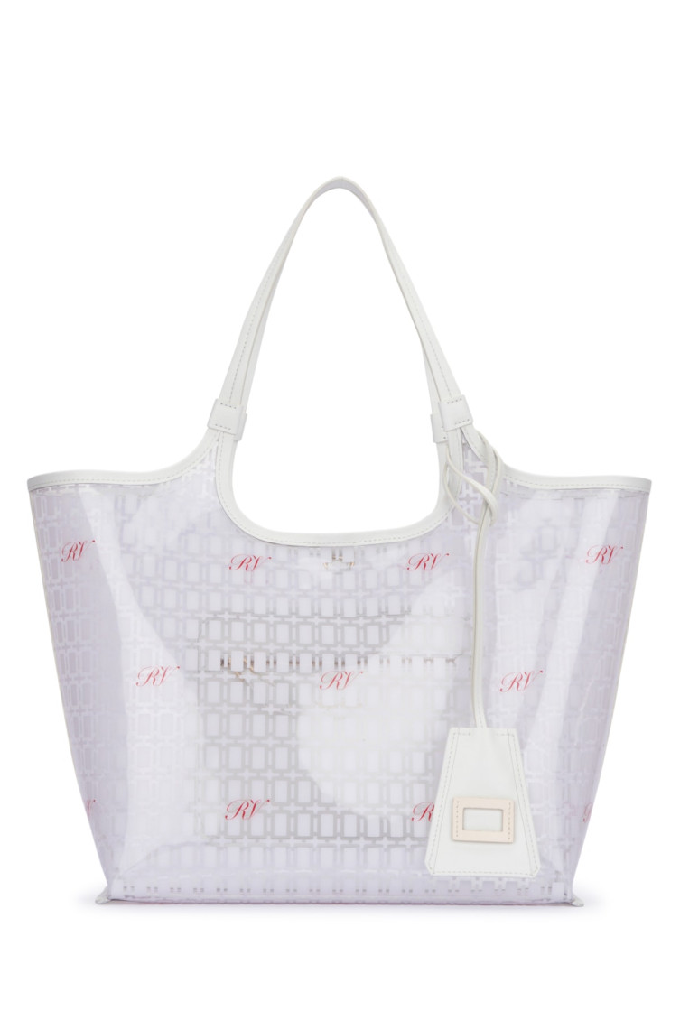 Roger Vivier White Geometric-printed Tote Bag In White