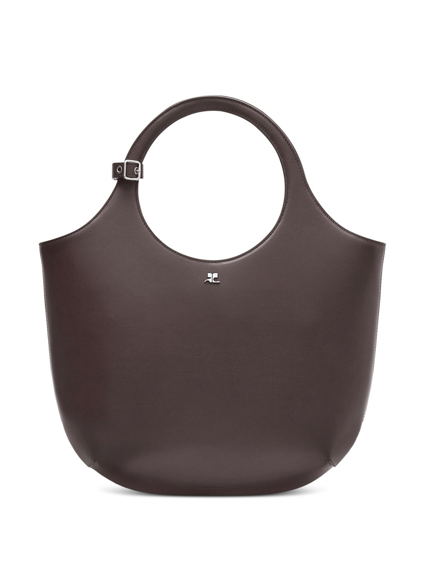 Courrèges Dark Brown Holy Medium Tote In Dark Brown
