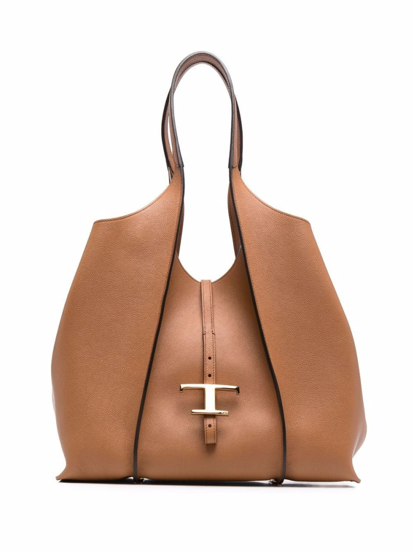 Tod's Medium T Timeless Leather Tote Bag In Brown