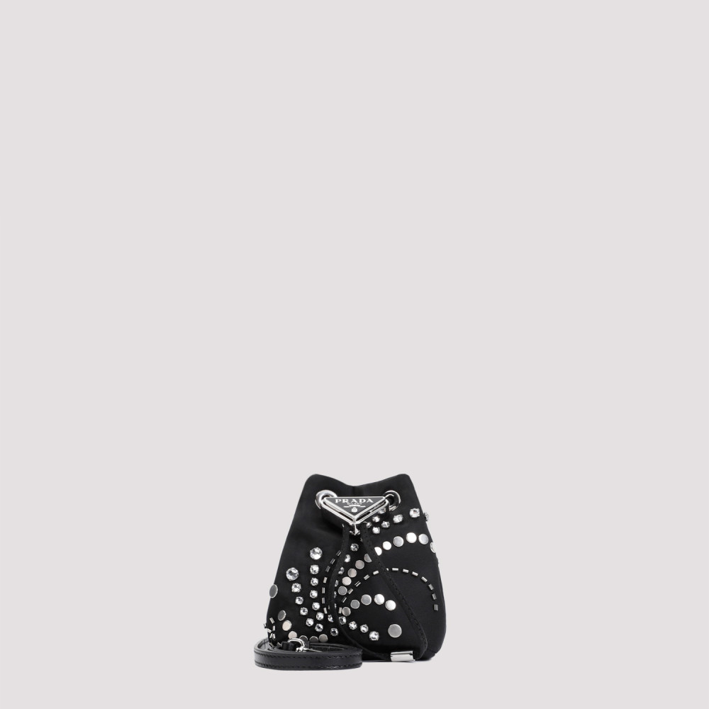 Shop Prada Black Polyamide Bucket Bag