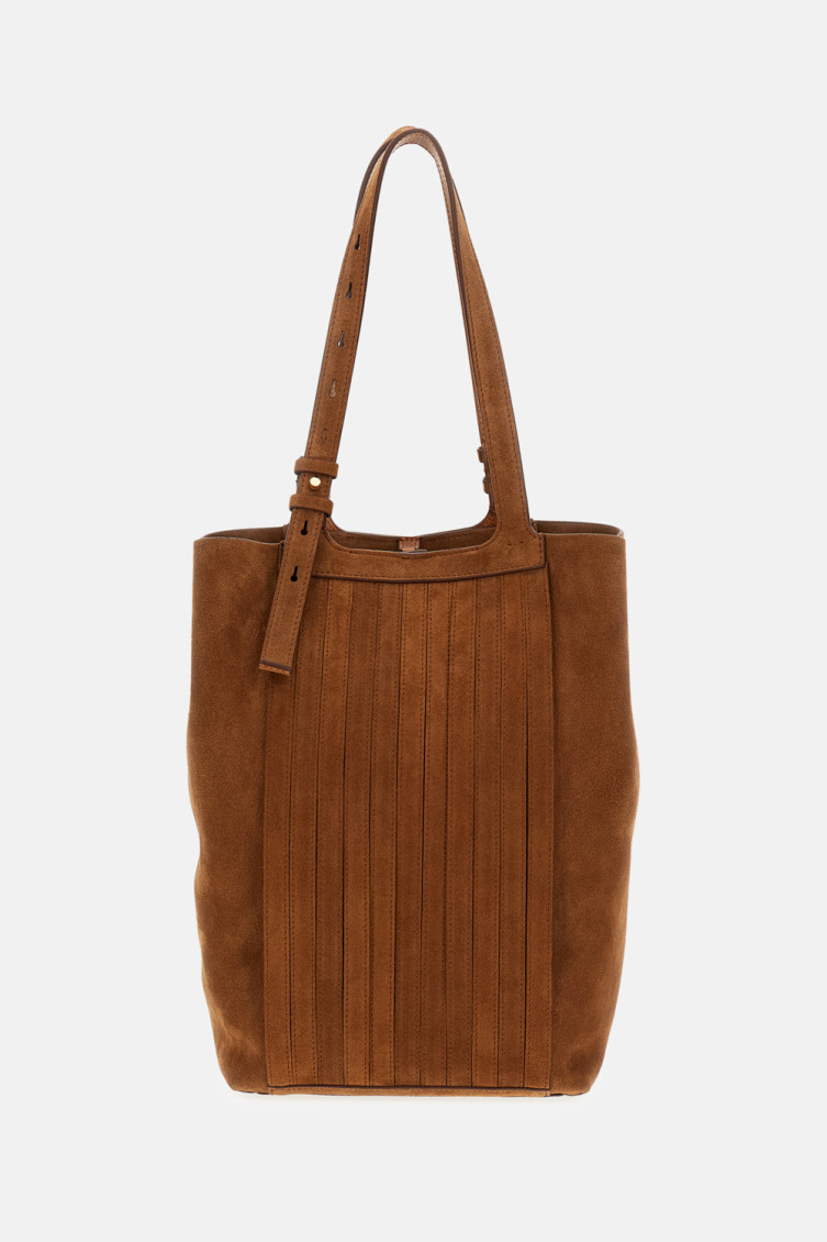 Golden Goose Brown Suede Tote In Brown