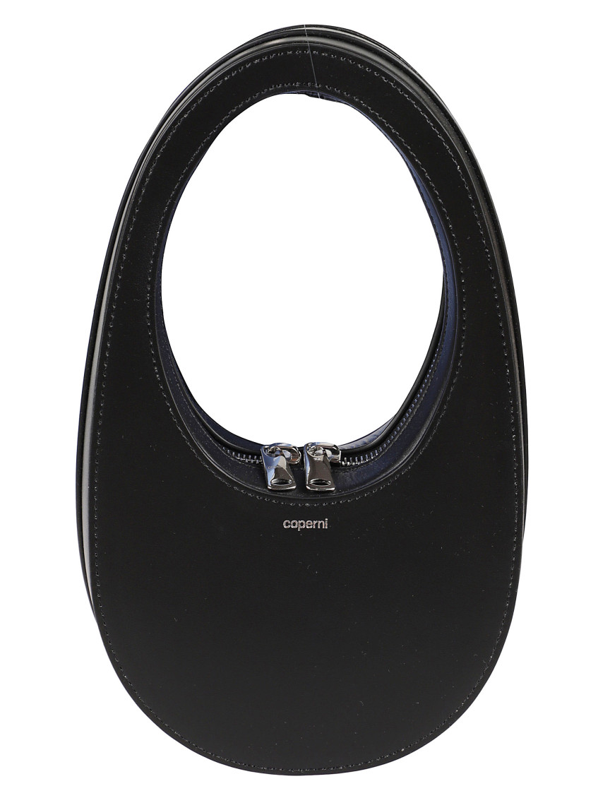 Coperni Oval Mini Shoulder Bag With Top Handle In Black