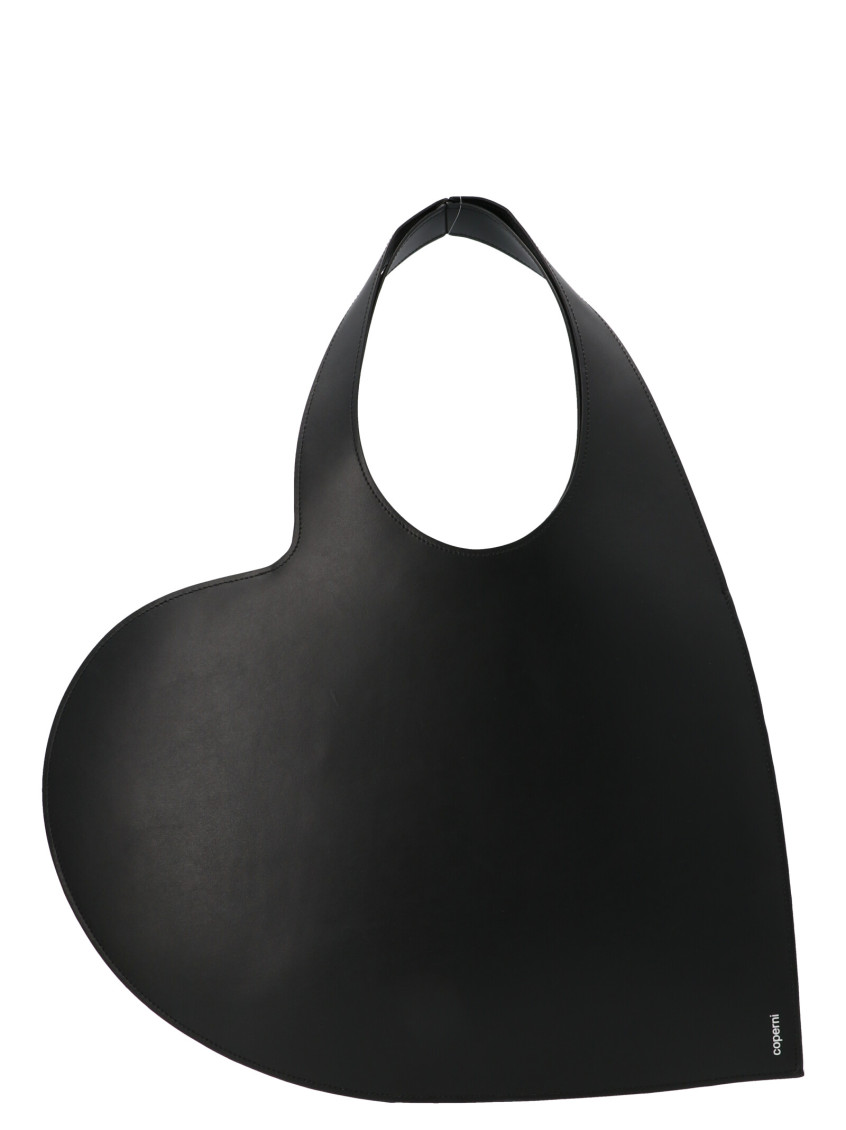 Shop Coperni Black Heart Swipe Handbag