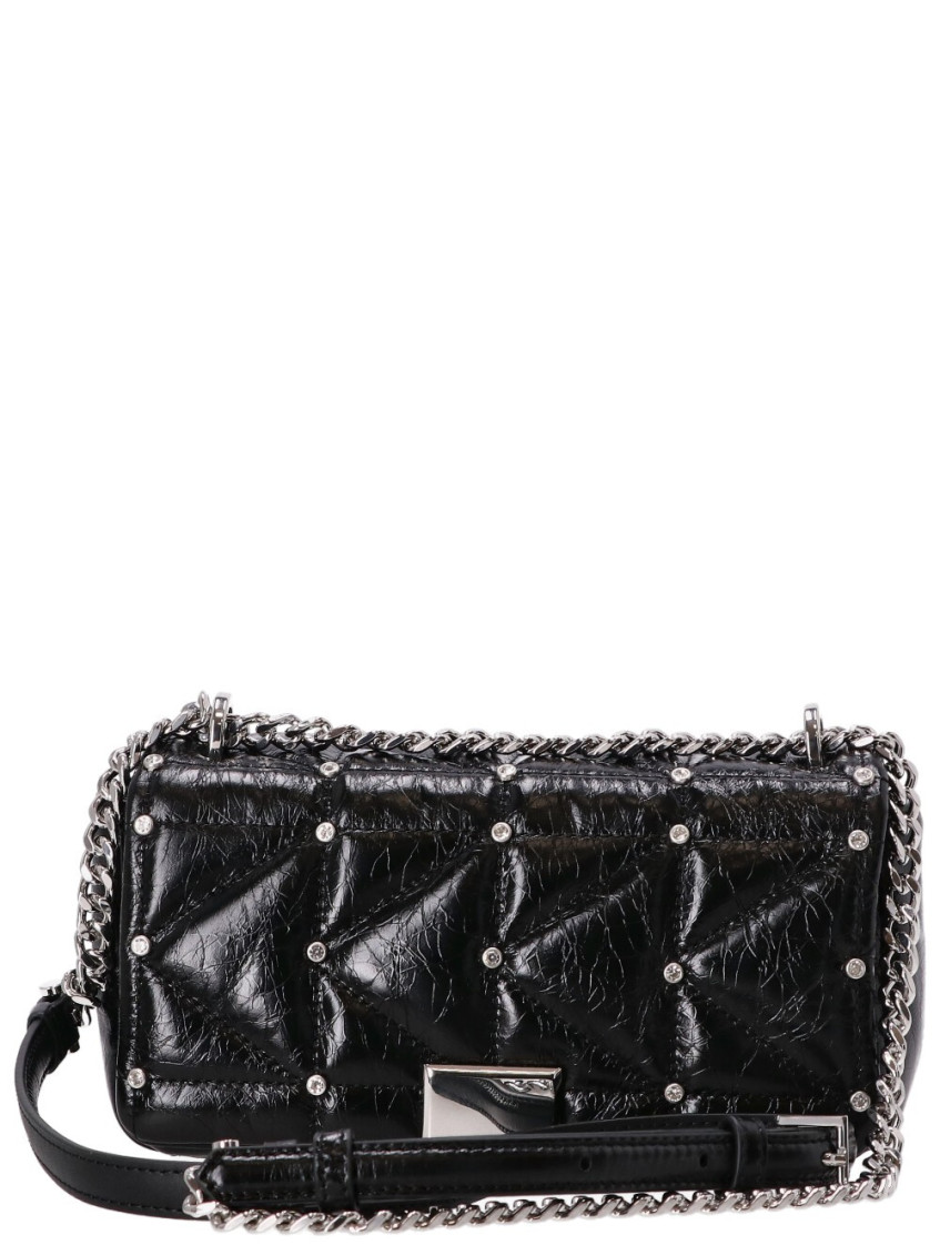 Karl Lagerfeld Black K Kuilt Shoulder Bag In Black