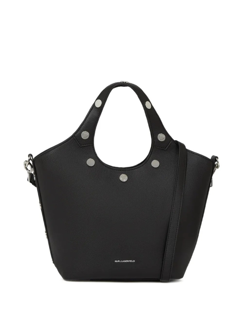 Karl Lagerfeld Black Rocky Marais Small Tote In Black