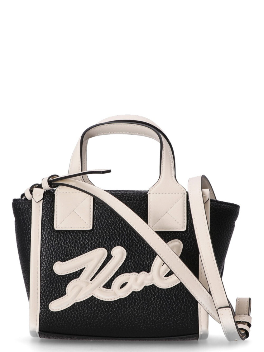 Karl Lagerfeld Blackwhite Skuare Small Tote In Multi