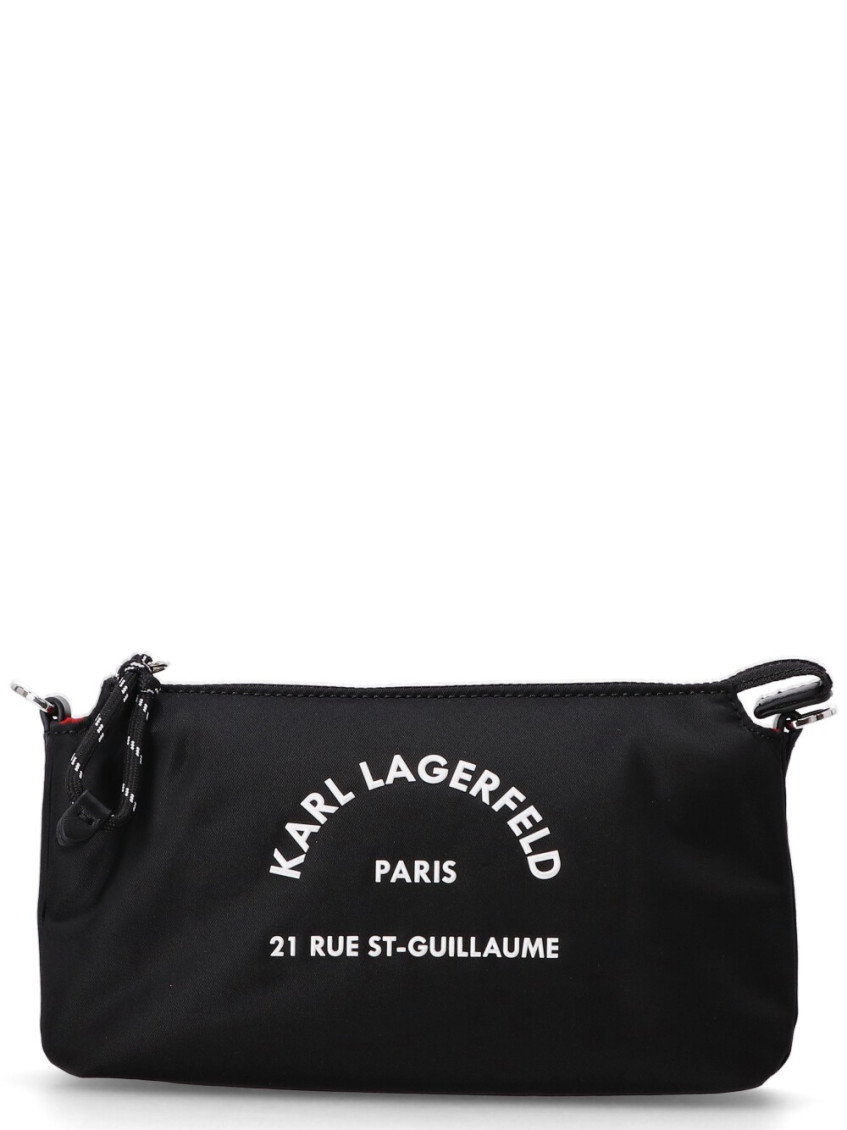 Karl Lagerfeld Black Rue St Guillaume Crossbody Bag In Black