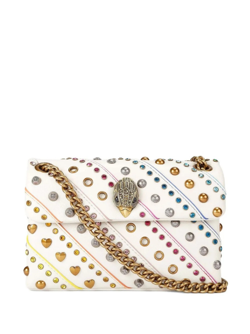 Kurt Geiger White Kensington Mini Shoulder Bag In Pattern