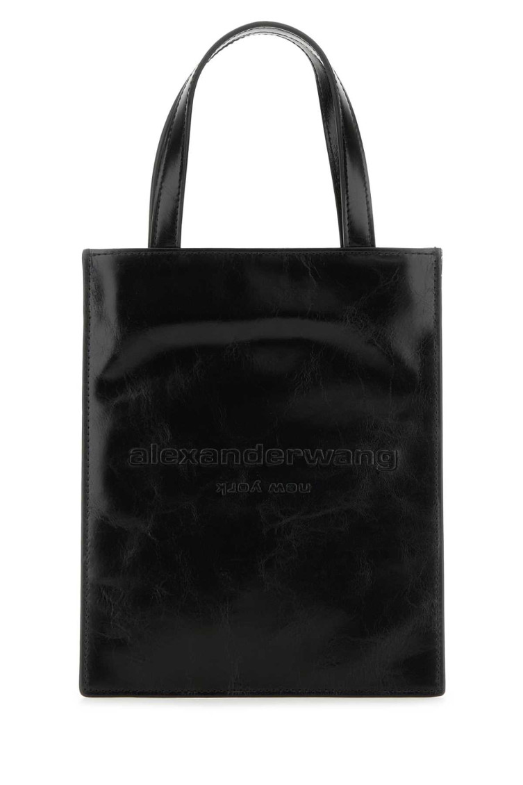 Alexander Wang Small Pinch Leather Tote Bag In Black