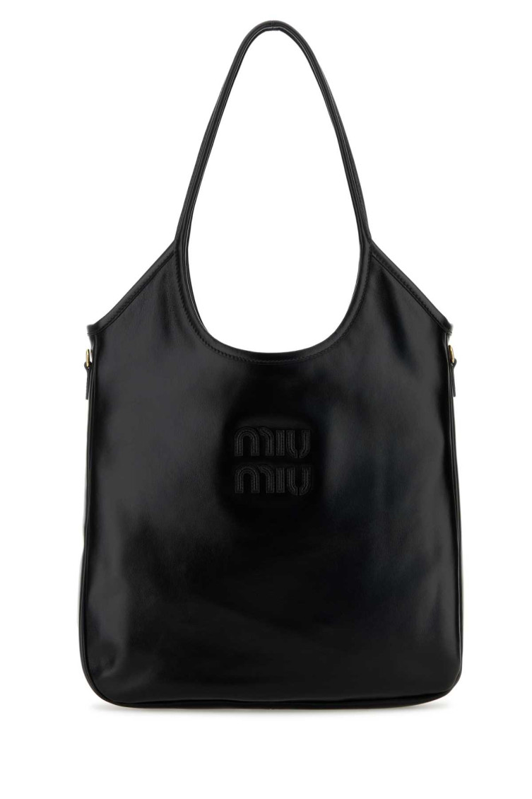 Miu Miu Black Ivy Tote In Red