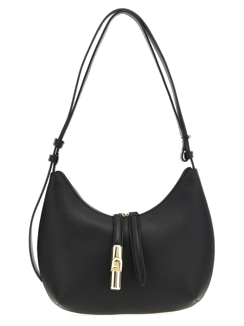 Furla Black Goccia S Shoulder Bag In Black