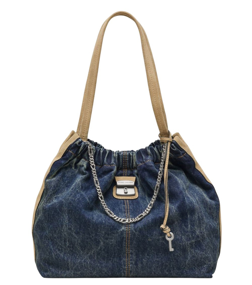 Marc Jacobs Denim Cristina Medium Tote In Blue