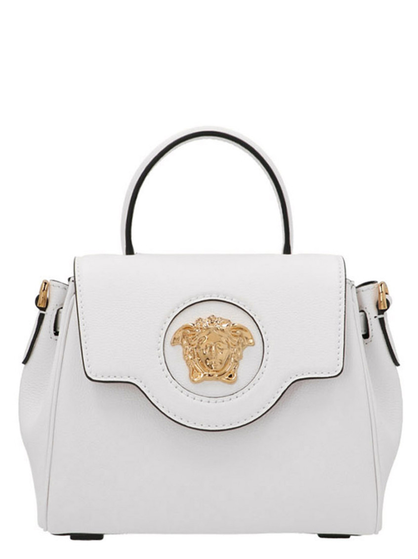 Versace Medusa Hand Bags White In White
