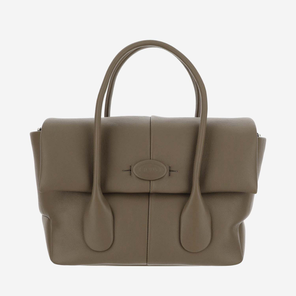 Tod's Dark Grey Di Bag Reverse Leather Small In Dark Grey