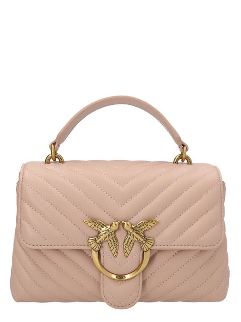 Pinko Classic Lady Love Bag Puff Chevron In Light Pink