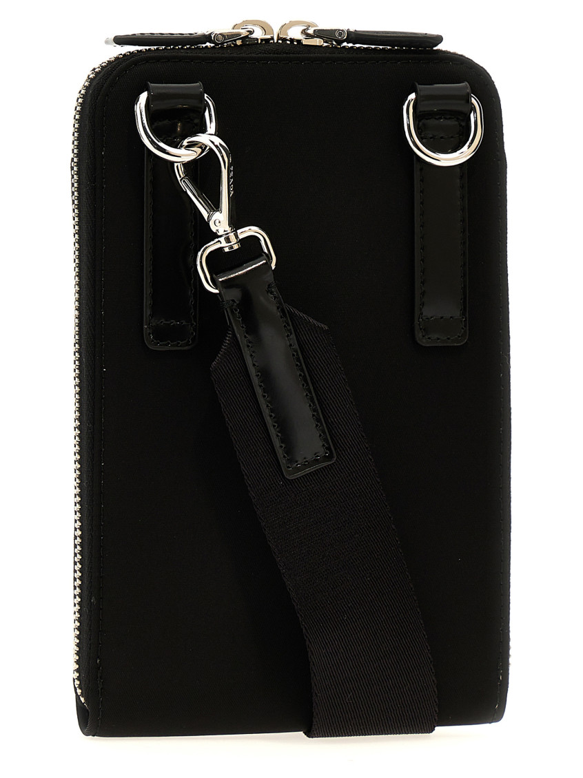 ショルダーバッグ PRADA Black Re-Nylon And Leather Crossbody Bag Black Re-nylon Bag | PRADA