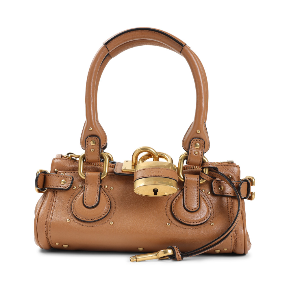 Chloé Small Paddington Padlock Top-handle Tote Bag In Brown