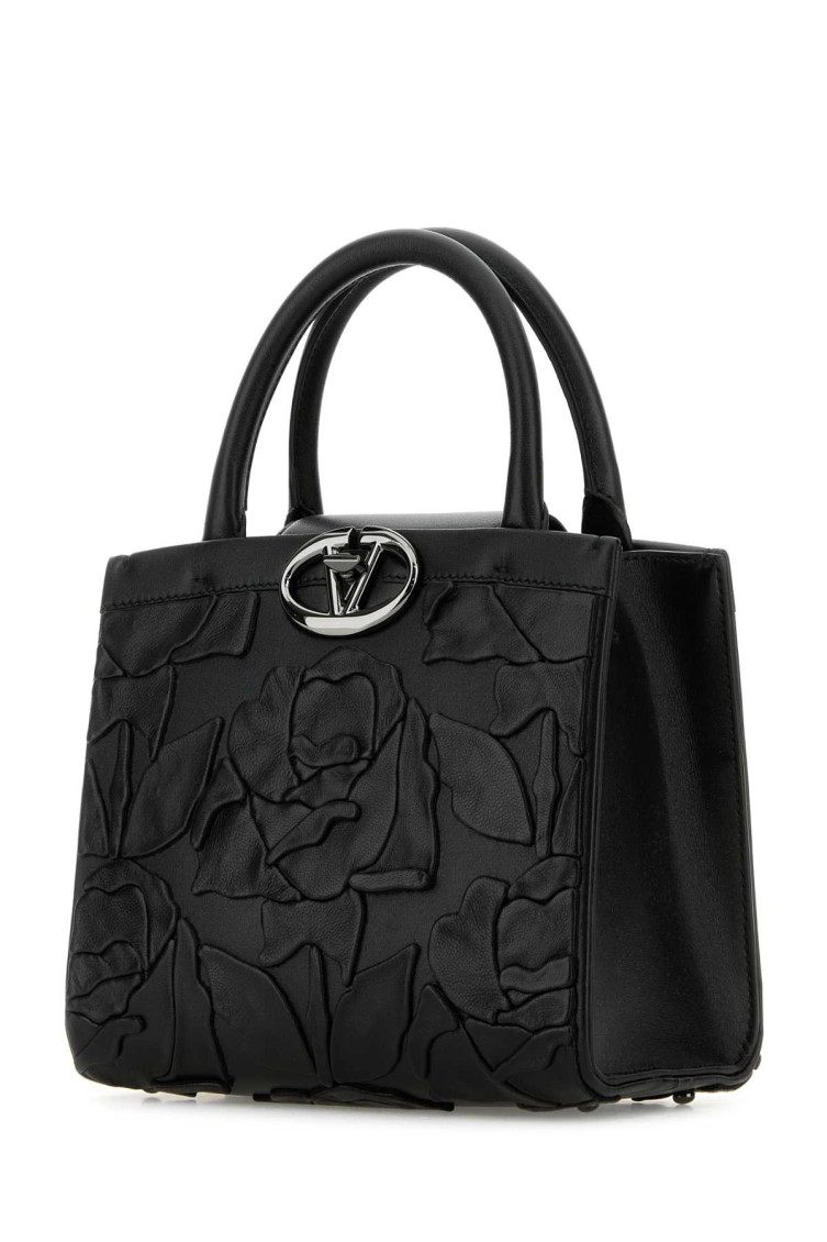 Valentino Garavani Black Vlogo Satchel Bag for Women Online India