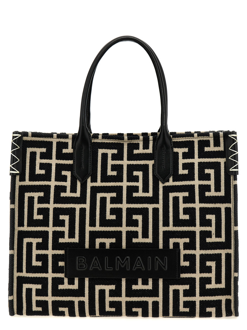 BALMAIN BLACK B-ARMY 42 TOTE BAG 