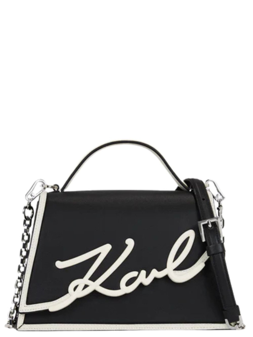 Karl Lagerfeld Black K/signature Small Satchel