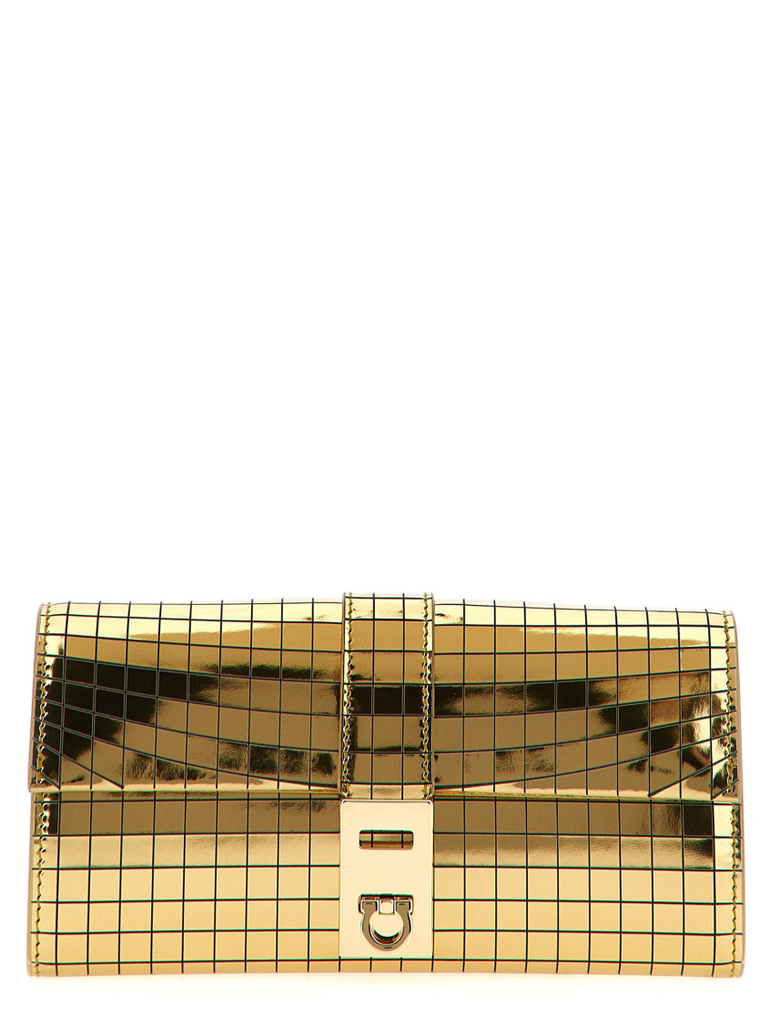 Shop Ferragamo Golden Hug Clutch