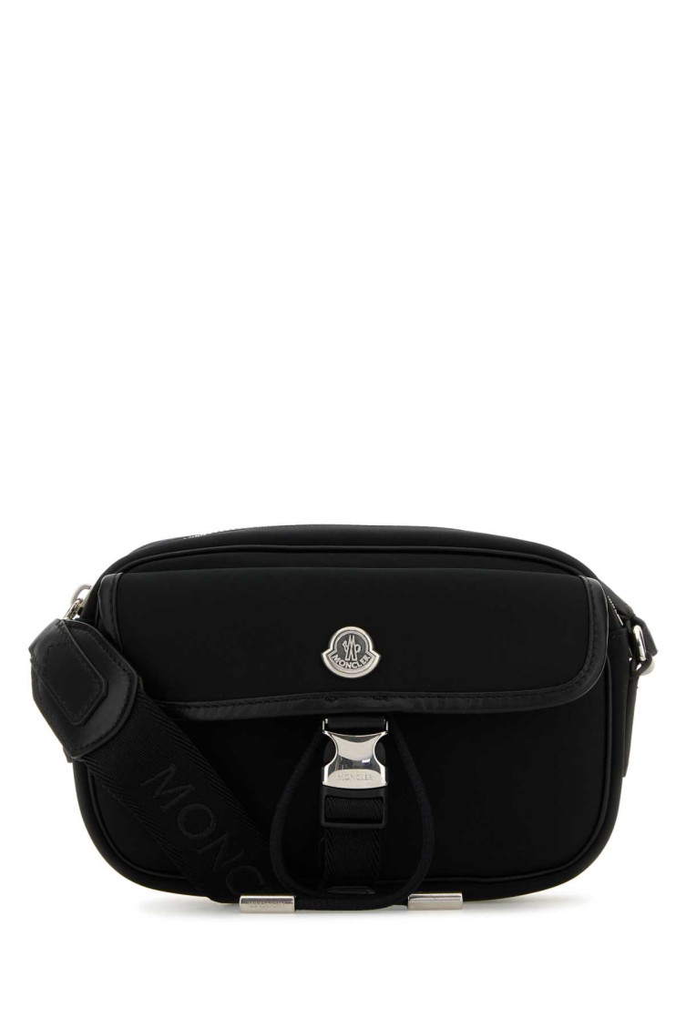 Moncler Black Canvas New Trick Crossbody Bag In Black
