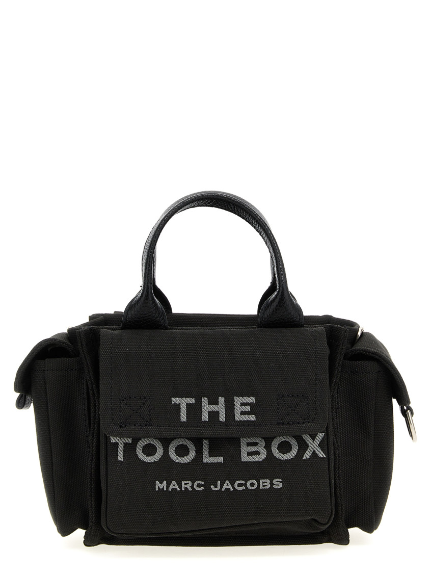 Marc Jacobs Compact Crossbody Tote With Bold Logo In Black
