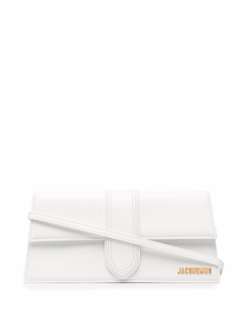 Jacquemus Logo-plaque Leather Tote Bag In White