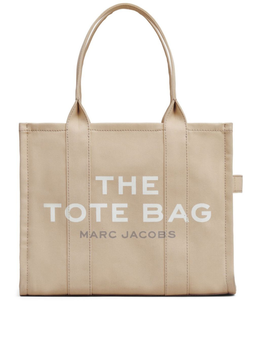 Marc Jacobs Cappuccino Canvas The Tote Shopping Bag In Beige