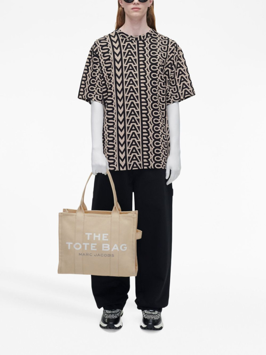 トートバッグ Marc Jacobs The Large Tote - Cotton - Beige Amazon.com: Marc Jacobs Women's The Large Tote Bag, Beige