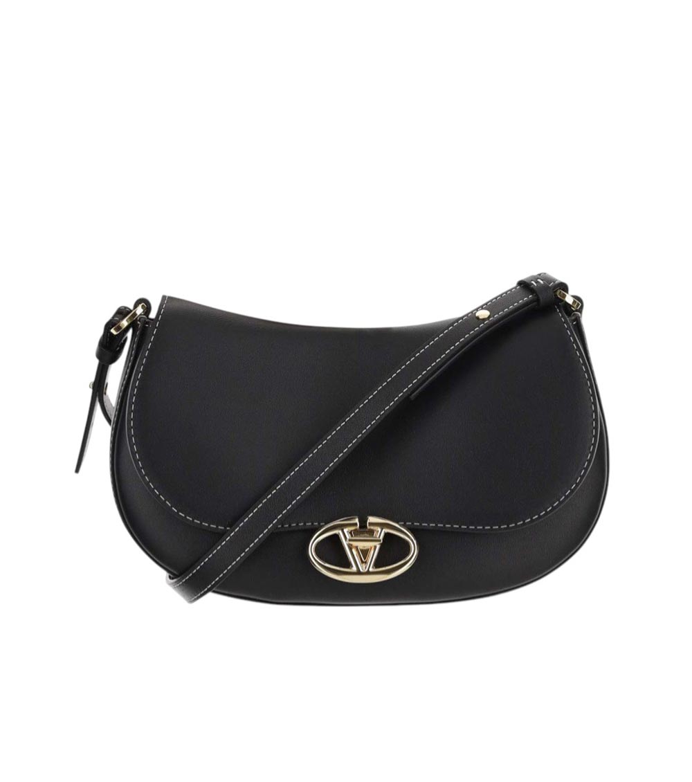 ショルダーバッグ・ポシェット VALENTINO GARAVANI BLACK LEATHER OHVAL SHOULDER BAG Valentino Garavani Black Ohval Shoulder Bag | ModeSens