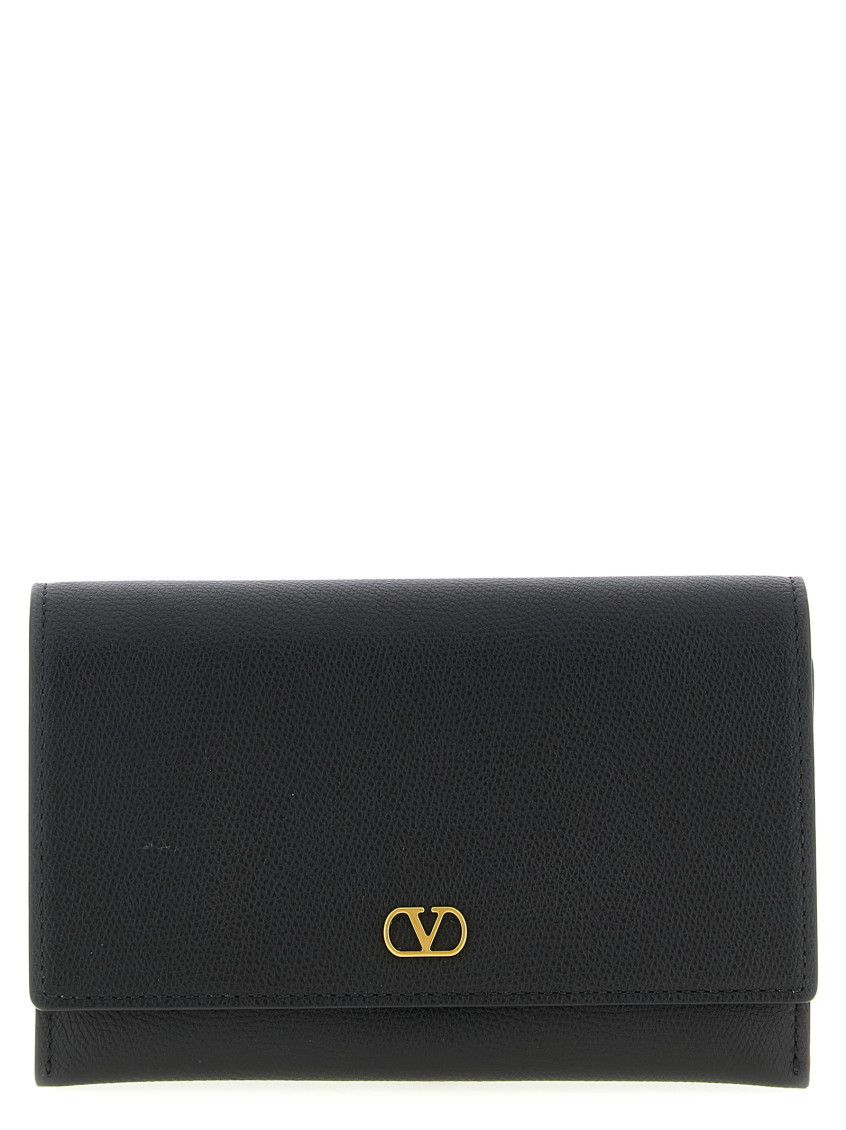 Valentino Garavani Black Logo Clutch