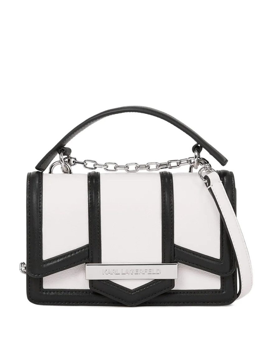 Karl Lagerfeld White Nova Small Crossbody Bag In White
