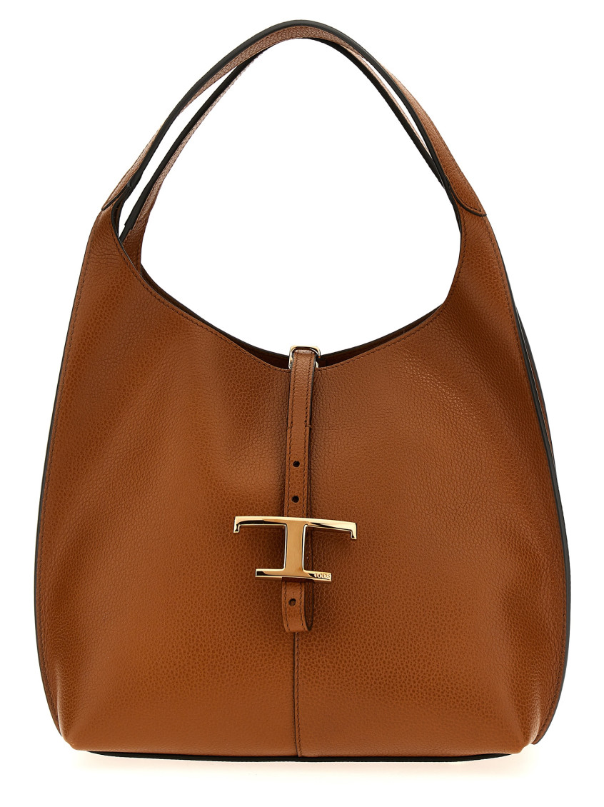 Tod's Brown T Timeless Small Shoulder Bag In Brown