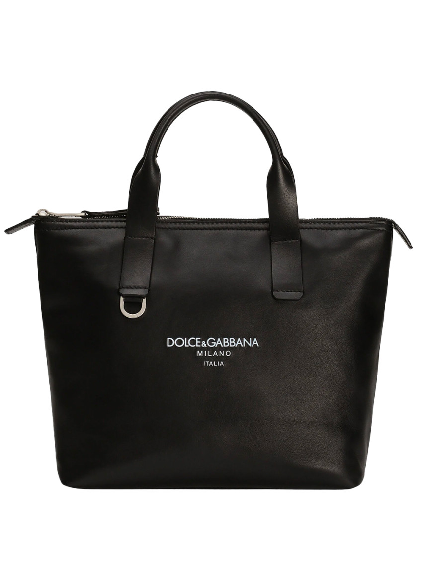 Dolce & Gabbana Carryall Tote Bag With Top Handles In Black