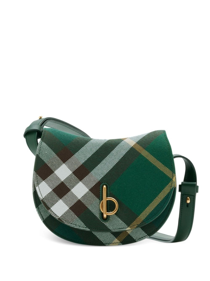 Burberry Medium Rocking Horse Leather Bag In Green