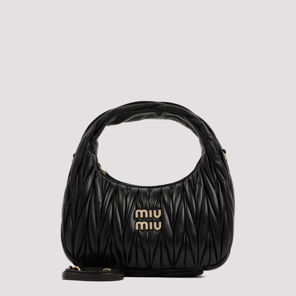 Miu Miu Matelasse Quilted Top Handle Hobo Bag