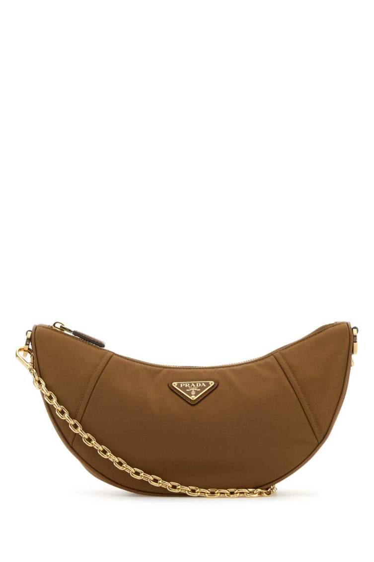 Shop Prada Brown Re-nylon Shoulder Bag